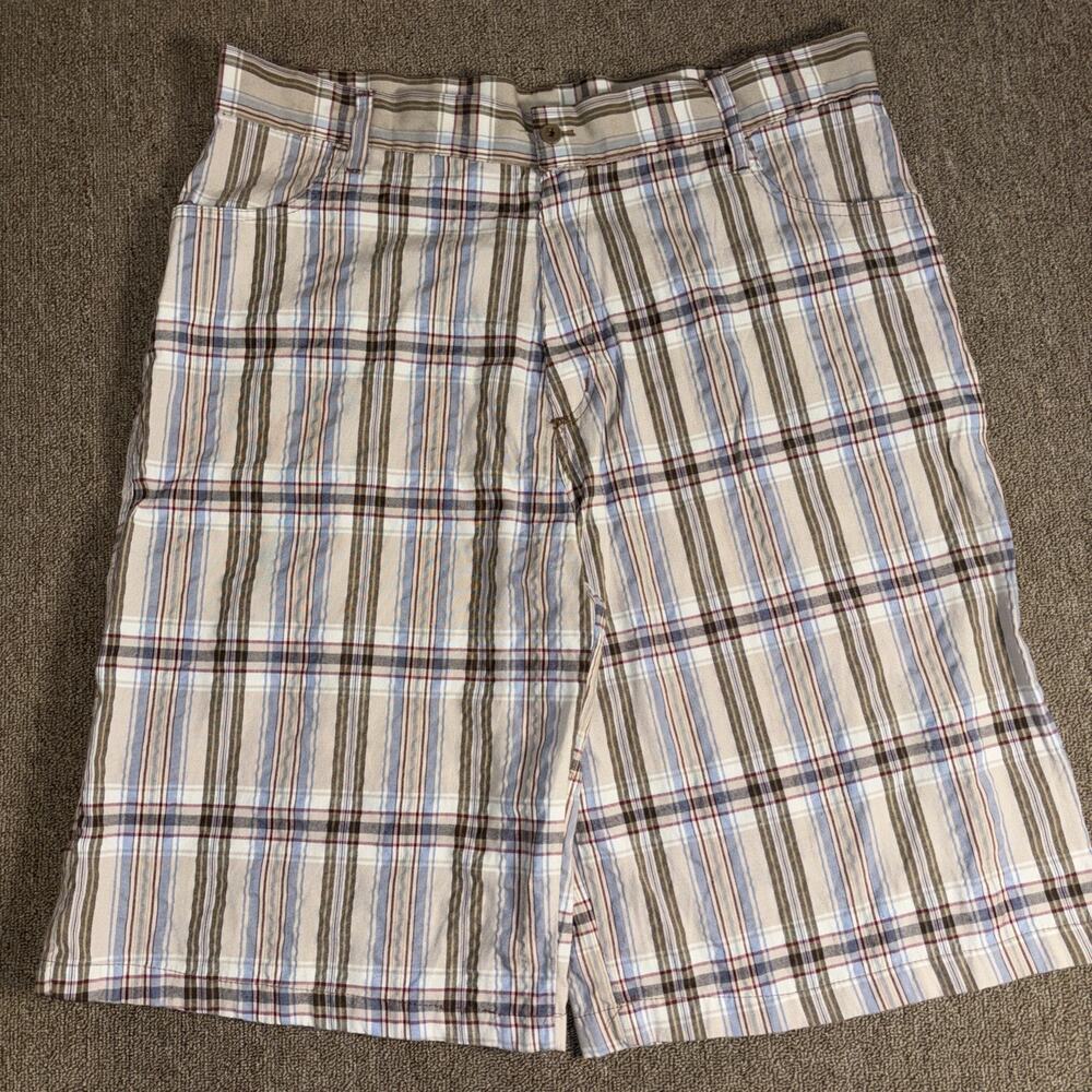 Brooklyn Unlimited Men’s Shorts Long Plaid Spring Y2K 2XL Size 40